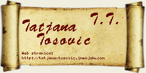 Tatjana Tošović vizit kartica